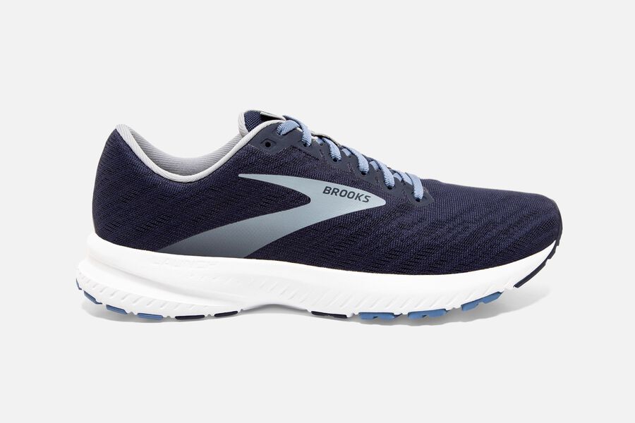 Brooks Launch 7 Mens UK - Road Running Shoes - Navy/Grey/White 478-YOZKSA